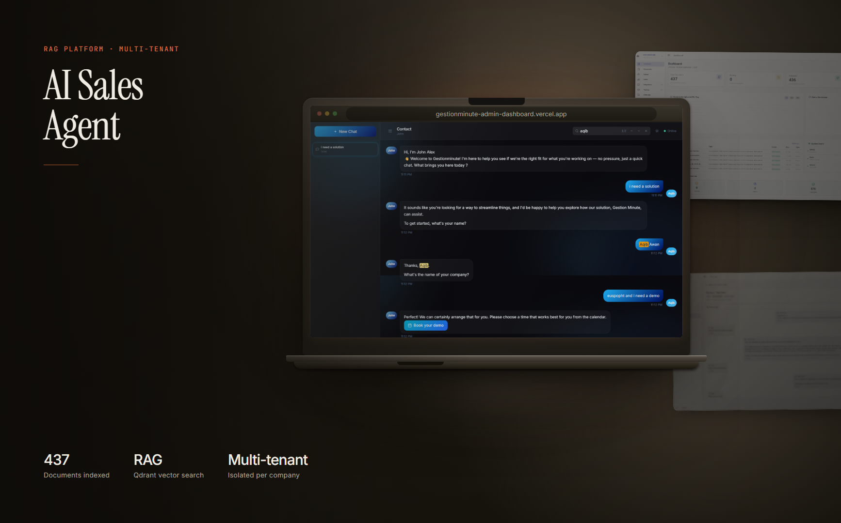 AI Sales Agent — product interface