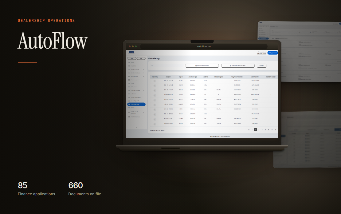 AutoFlow — product interface